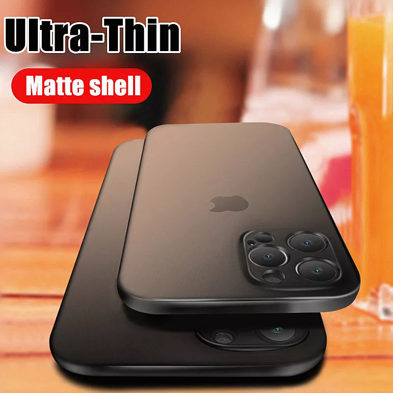 Ultra Thin Matte Full Cover Case for iPhone 15-12 Min