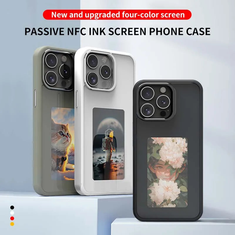 e-ink phone case with screen Projection iPhone Case for iPhone 13-15 Pro Max