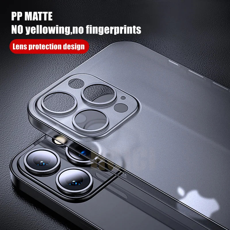 Ultra Thin Matte Full Cover Case for iPhone 15-12 Min