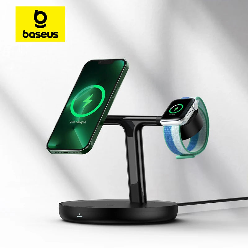 Baseus  3 in 1 20W Magnetic Wireless Charger Stand