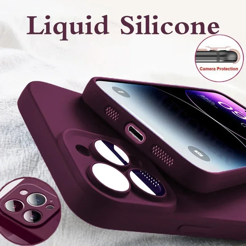 Premium Silicon Liquid Case for iPhone 15, 14, 13,