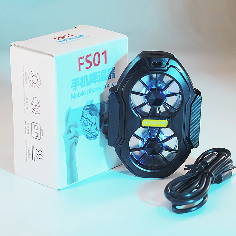Dual Fan Rechargeable Mobile Phone Cooler